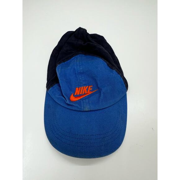 Nike Childrens Baseball Hat Blue Logo Embroidered Adjustable Cap - Picture 1 of 9